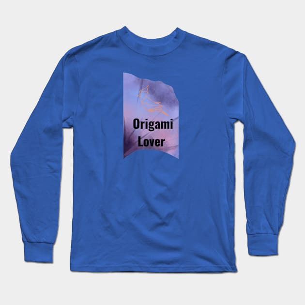 Awesome Origami Japanese Bird Silhouette Long Sleeve T-Shirt by Alemway